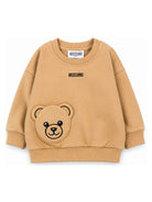 Maglione per neonato Moschino Kids toni neutri con ricamo teddy MUF06FLCA93 20351 MOSCHINO KIDS 