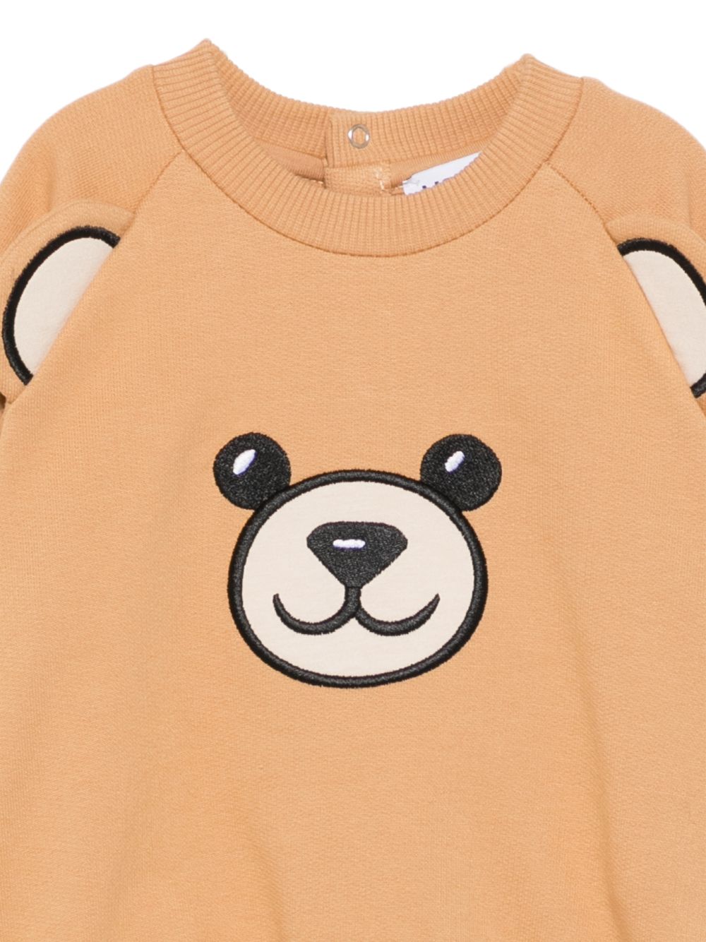 Felpa per neonato Moschino Kids marrone chiaro con motivo orsacchiotto MUF06GLCA93 20351 MOSCHINO KIDS 