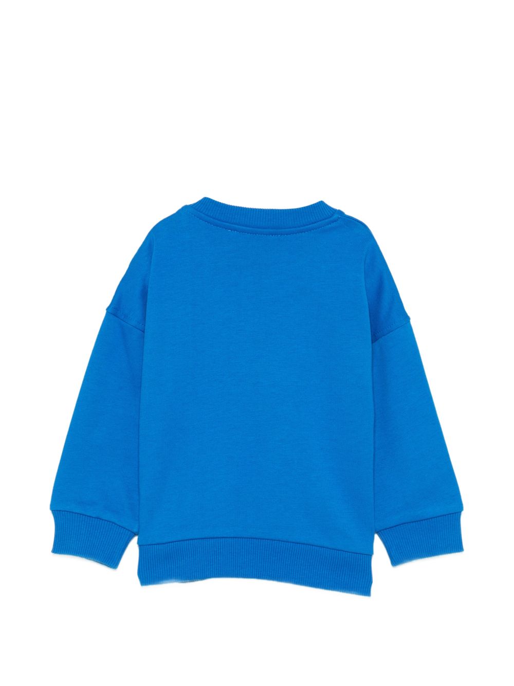 Felpa per neonato Moschino Kids blu con teddy sul davanti MUF06HLCA83 40157 MOSCHINO KIDS 