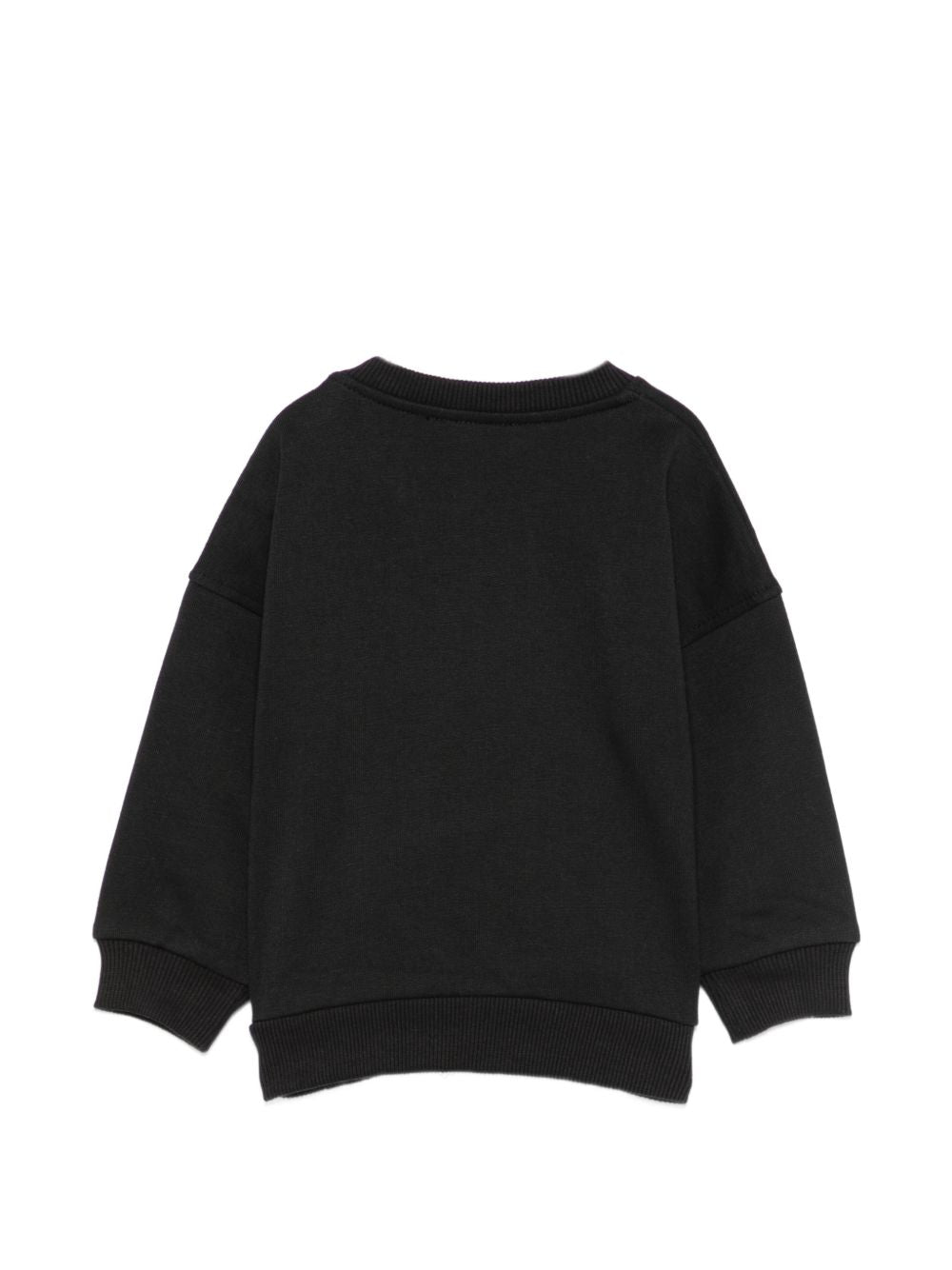 Felpa per neonati Moschino Kids nera con teddy sul davanti MUF06HLCA83 60100 MOSCHINO KIDS 