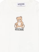 Felpa per neonati Moschino Kids bianca con motivo Teddy Bear MUF06ILCA40 10063 MOSCHINO KIDS 
