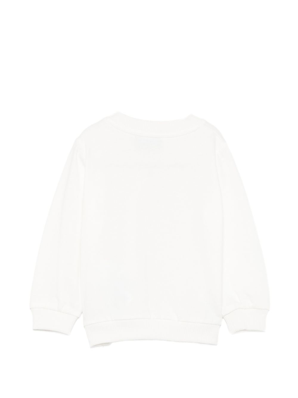 Felpa per neonati Moschino Kids bianca con motivo Teddy Bear MUF06ILCA40 10063 MOSCHINO KIDS 