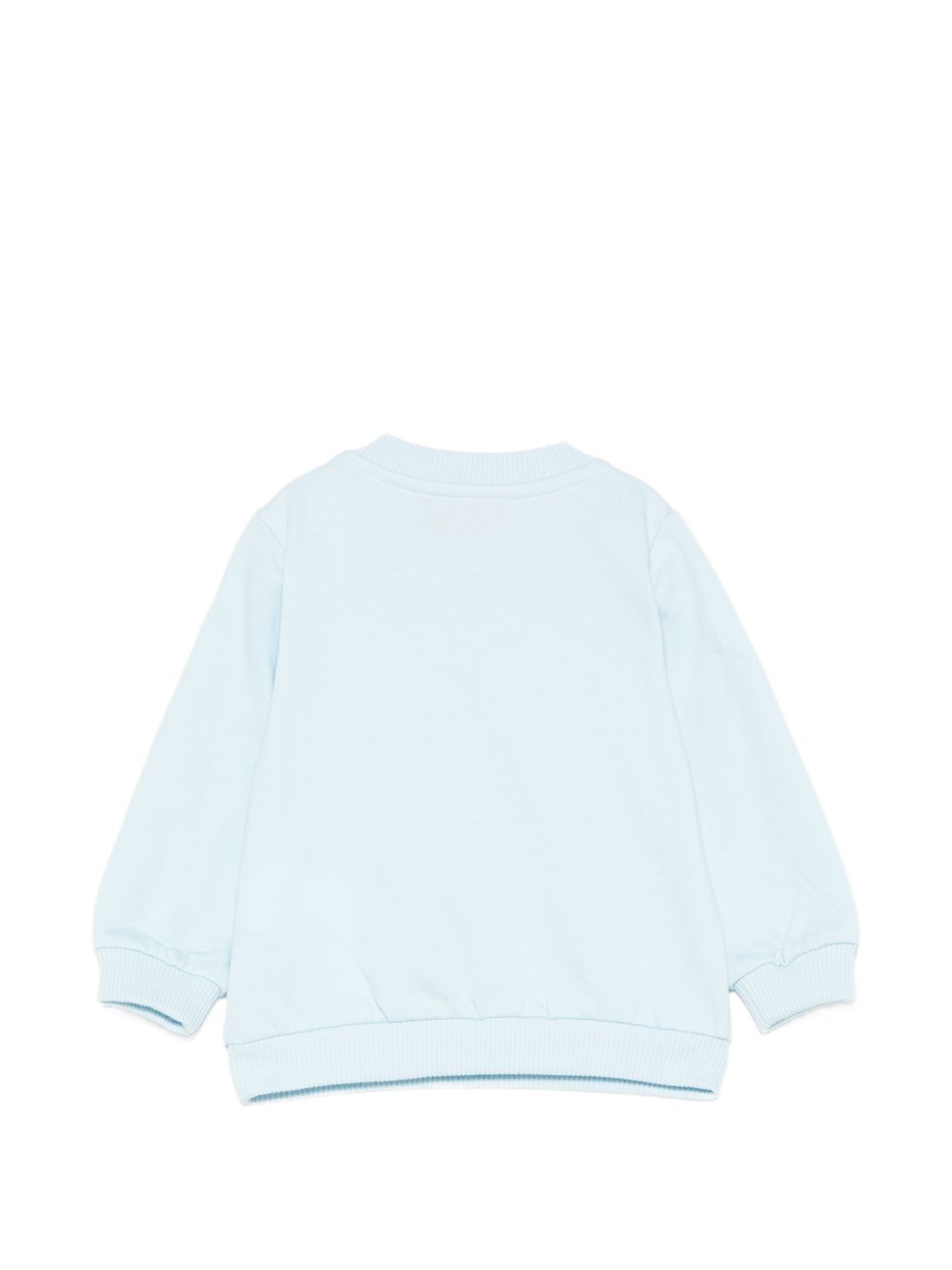 Felpa per neonato Moschino Kids azzurra con motivo Teddy Bear MUF06ILCA40 40304 MOSCHINO KIDS 