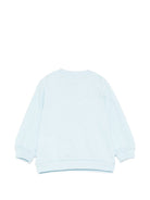 Felpa per neonato Moschino Kids azzurra con motivo Teddy Bear MUF06ILCA40 40304 MOSCHINO KIDS 