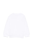 Felpa per neonati Moschino Kids bianca con stampa Teddy Bear MUF06JLCA83 10101 MOSCHINO KIDS 