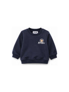 Felpa per neonato Moschino Kids blu con Teddy sul davanti MUF06JLCA83 40016 MOSCHINO KIDS 