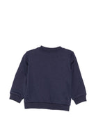 Felpa per neonato Moschino Kids blu con Teddy sul davanti MUF06JLCA83 40016 MOSCHINO KIDS 