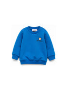 Felpa per neonato Moschino Kids blu con stampa Teddy sul davanti MUF06JLCA83 40157 MOSCHINO KIDS 