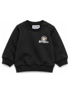 Felpa per neonato Moschino Kids nera con stampa Teddy Bear MUF06JLCA83 60100 MOSCHINO KIDS 