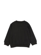 Felpa per neonato Moschino Kids nera con stampa Teddy Bear MUF06JLCA83 60100 MOSCHINO KIDS 