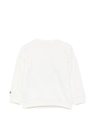 Felpa per neonato Moschino Kids bianco con toppa a forma di orsacchiotto MUF06KLCA93 10063 MOSCHINO KIDS 