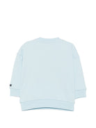 Felpa per neonato Moschino Kids azzurra con stampa orsetto sul davanti MUF06KLCA93 40304 MOSCHINO KIDS 