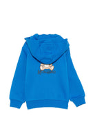 Felpa per neonati Moschino Kids blu con stampa grafica MUF06LLCA40 40157 MOSCHINO KIDS 