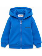 Felpa per neonati Moschino Kids blu con stampa grafica MUF06LLCA40 40157 MOSCHINO KIDS 