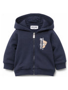 Felpa per neonati Moschino Kids blu con motivo Teddy Bear MUF06MLCA92 40016 MOSCHINO KIDS 