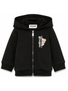 Felpa per neonati Moschino Kids nera con motivo Teddy Bear MUF06MLCA92 60100 MOSCHINO KIDS 