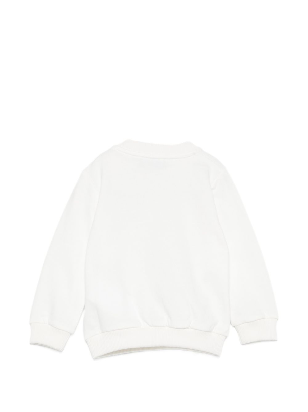 Felpa per neonati Moschino Kids bianco con ricamo Teddy Bear MUF06OLCA40 10063 MOSCHINO KIDS 