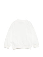 Felpa per neonati Moschino Kids bianco con ricamo Teddy Bear MUF06OLCA40 10063 MOSCHINO KIDS 