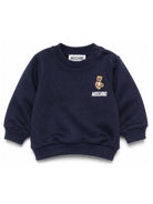 Felpa per neonati Moschino Kids blu con ricamo Teddy Bear MUF06OLCA40 40016 MOSCHINO KIDS 