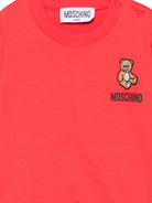 Felpa per neonati Moschino Kids rossa con ricamo Teddy Bear MUF06OLCA40 50109 MOSCHINO KIDS 