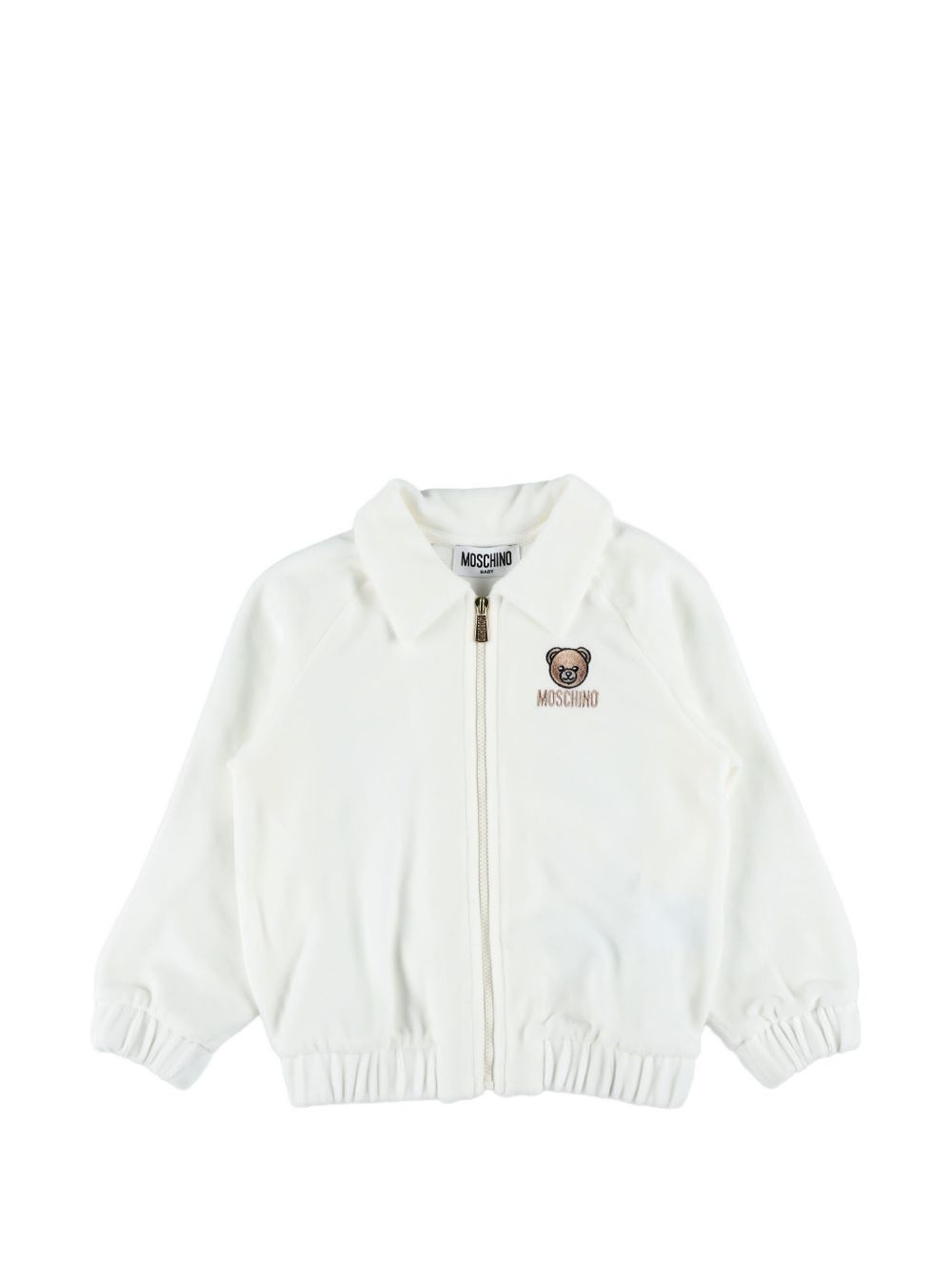 Completo per neonata Moschino Kids bianco con dettaglio Teddy Bear MUK05OLGA07 10063 MOSCHINO KIDS 