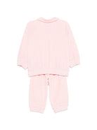 Tutina per neonata Moschino Kids rosa con patch orsetto MUK05OLGA07 50209 MOSCHINO KIDS 