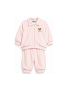 Tutina per neonata Moschino Kids rosa con patch orsetto MUK05OLGA07 50209 MOSCHINO KIDS 