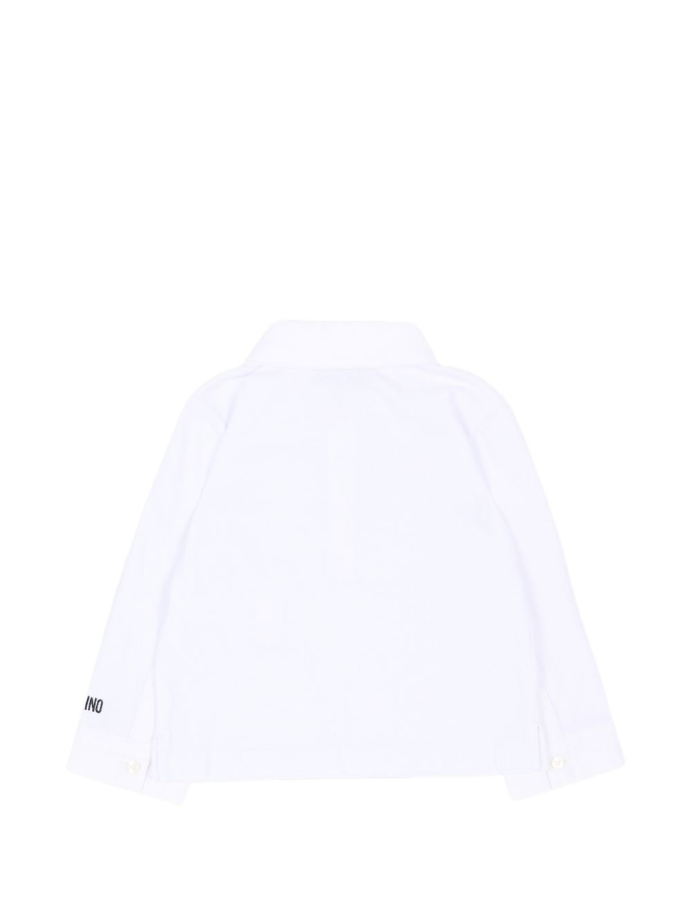 Set due pezzi per neonato Moschino Kids beige con trama a coste MUK05QLVC02 20351 MOSCHINO KIDS 