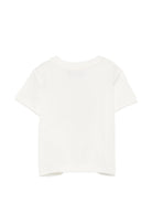 T-shirt per neonato Moschino Kids bianca con stampa popcorn con orsacchiotti MUM04WLAA57 10063 MOSCHINO KIDS 