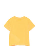 T-shirt per neonato Moschino Kids gialla con stampa popcorn con orsacchiotto MUM04WLAA57 51140 MOSCHINO KIDS 