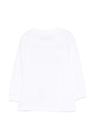 T-shirt per neonati Moschino Kids bianca con stampa grafica MUO01CLAA20 10101 MOSCHINO KIDS 