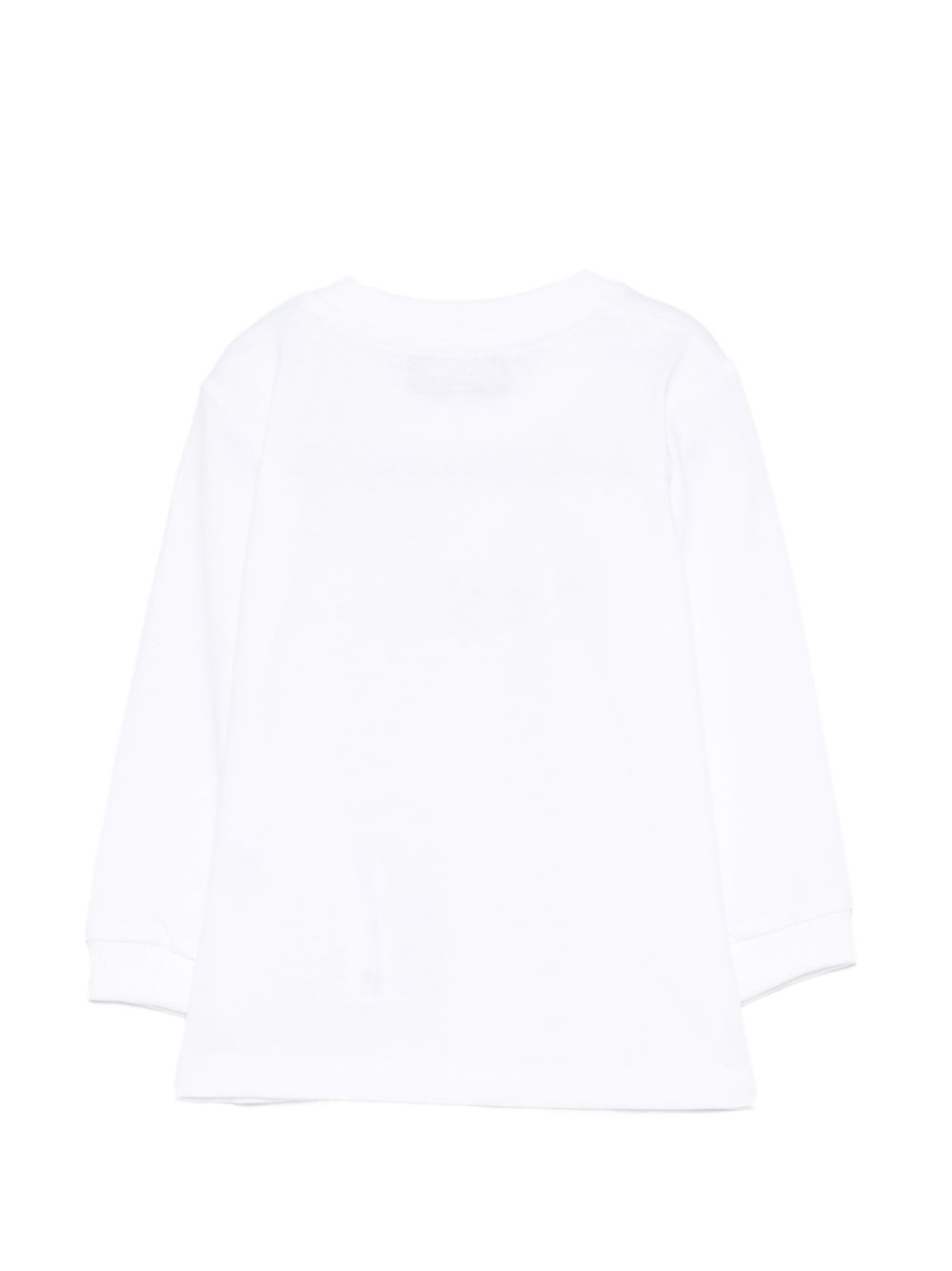 T-shirt per neonati Moschino Kids bianca con stampa grafica MUO01CLAA20 10101 MOSCHINO KIDS 