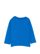 T-shirt per neonati Moschino Kids blu con ricamo Teddy Bear MUO01DLAA10 40157 MOSCHINO KIDS 