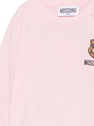 T-shirt per neonata Moschino Kids rosa con ricamo Teddy Bear MUO01DLAA10 50209 MOSCHINO KIDS 