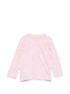 T-shirt per neonata Moschino Kids rosa con ricamo Teddy Bear MUO01DLAA10 50209 MOSCHINO KIDS 