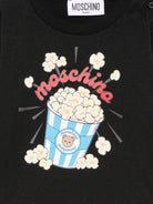 T-shirt per neonati Moschino Kids nera con stampa grafica sul davanti MUO01ELAA10 60100 MOSCHINO KIDS 