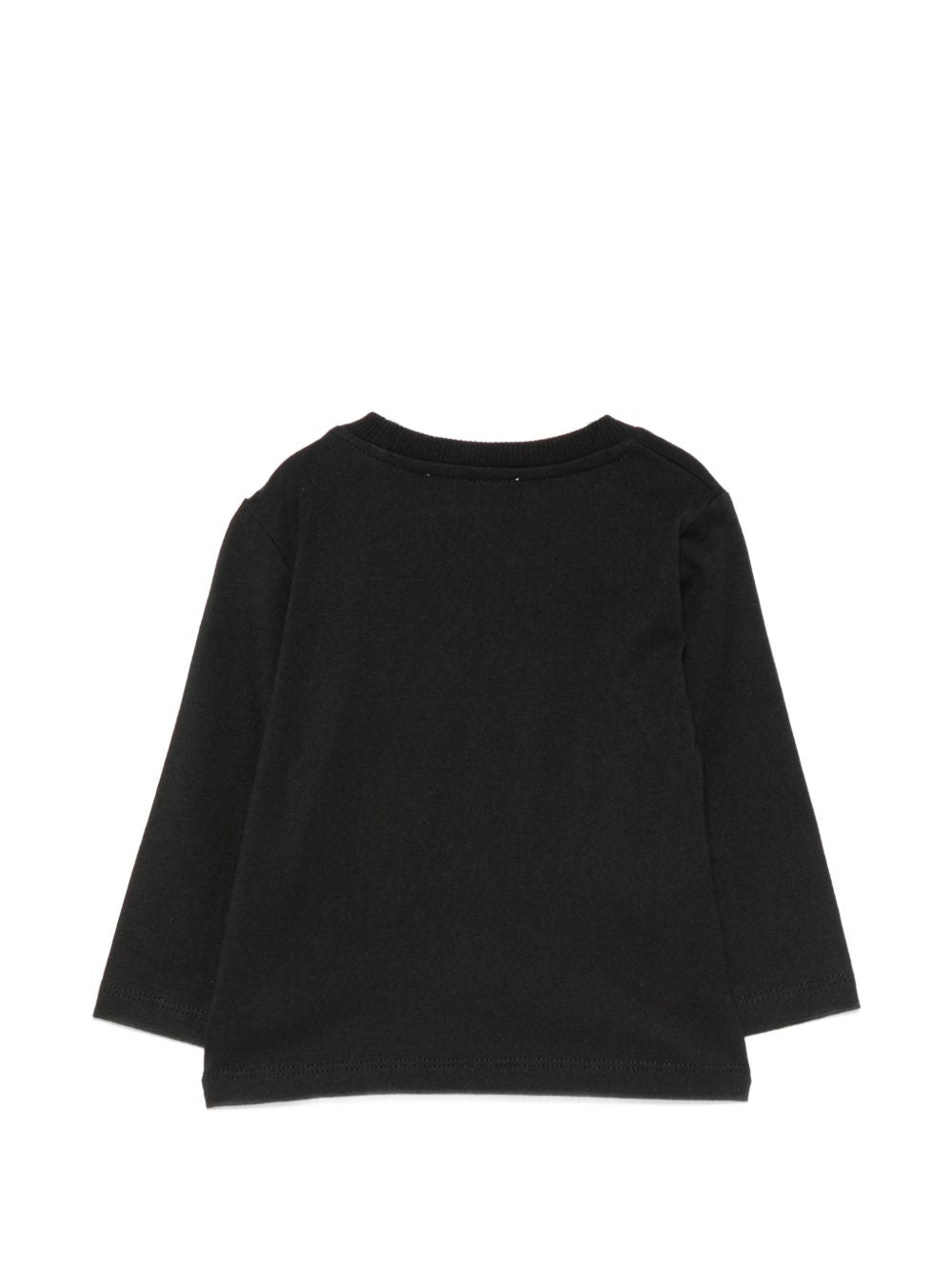 T-shirt per neonati Moschino Kids nera con stampa grafica sul davanti MUO01ELAA10 60100 MOSCHINO KIDS 
