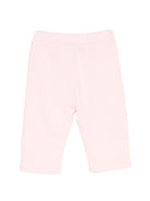 Pantaloni per neonata Moschino Kids rosa con motivo Teddy Bear MUP05XLCA92 50209 MOSCHINO KIDS 