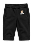 Pantaloni per neonati Moschino Kids neri con motivo Teddy Bear MUP05XLCA92 60100 MOSCHINO KIDS 
