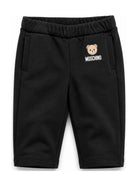 Pantaloni per neonati Moschino Kids neri con motivo Teddy Bear MUP05XLCA92 60100 MOSCHINO KIDS 
