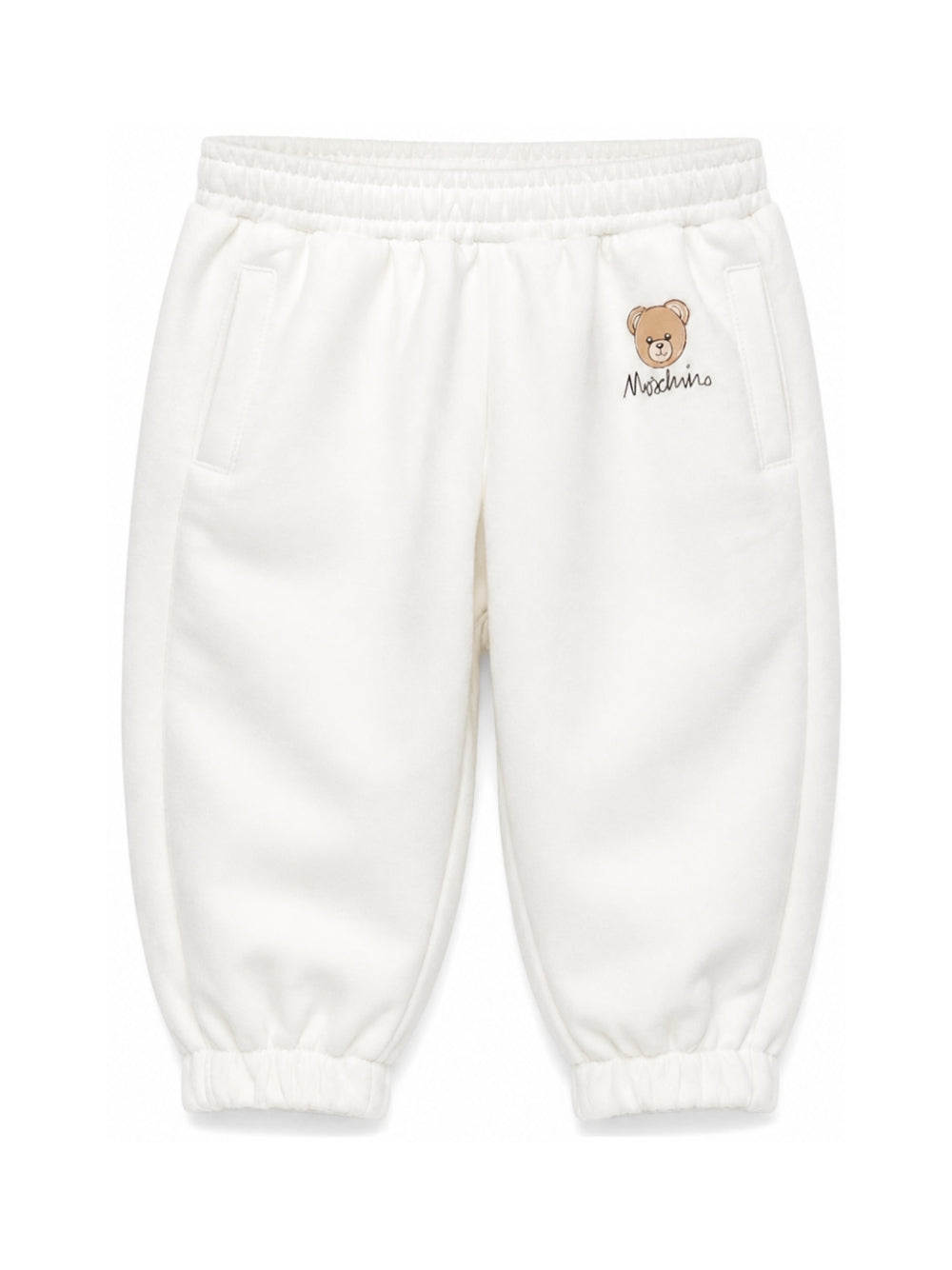 Pantatuta per neonato Moschino Kids bianco con stampa orsetto sul davanti MUP05YLCA40 10063 MOSCHINO KIDS 