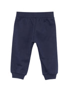 Pantaloni per neonati Moschino Kids blu con stampa Teddy Bear MUP062LCA83 40016 MOSCHINO KIDS 