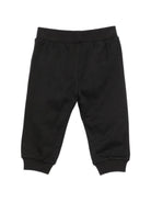 Pantaloni per neonati Moschino Kids neri con stampa Teddy Bear MUP062LCA83 60100 MOSCHINO KIDS 
