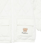 Giubbino per neonati Moschino Kids bianco con finitura trapuntata MUS036L3AC6 10063 MOSCHINO KIDS 