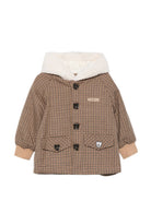 Giacca per neonato Moschino Kids marrone con cappuccio MUS037LZE11 86805 MOSCHINO KIDS 
