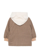 Giacca per neonato Moschino Kids marrone con cappuccio MUS037LZE11 86805 MOSCHINO KIDS 