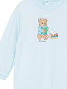 Tutina per neonato Moschino Kids azzurra con motivo Teddy Bear MUT04XLAA10 40304 MOSCHINO KIDS 