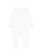 Tutina per neonati Moschino Kids bianca con colletto alla Peter Pan MUT04ZLCA40 10063 MOSCHINO KIDS 