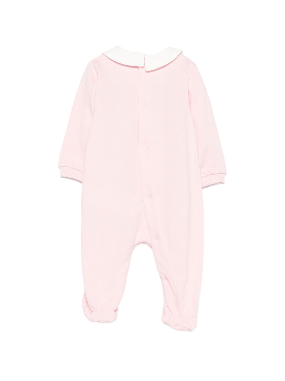 Tutina per neonata Moschino Kids rosa con colletto alla Peter Pan MUT04ZLCA40 50209 MOSCHINO KIDS 