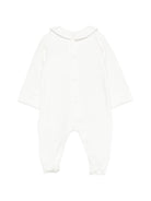 Tutina per neonati Moschino Kids bianco con logo ricamato sul davanti MUT050LDA66 10063 MOSCHINO KIDS 